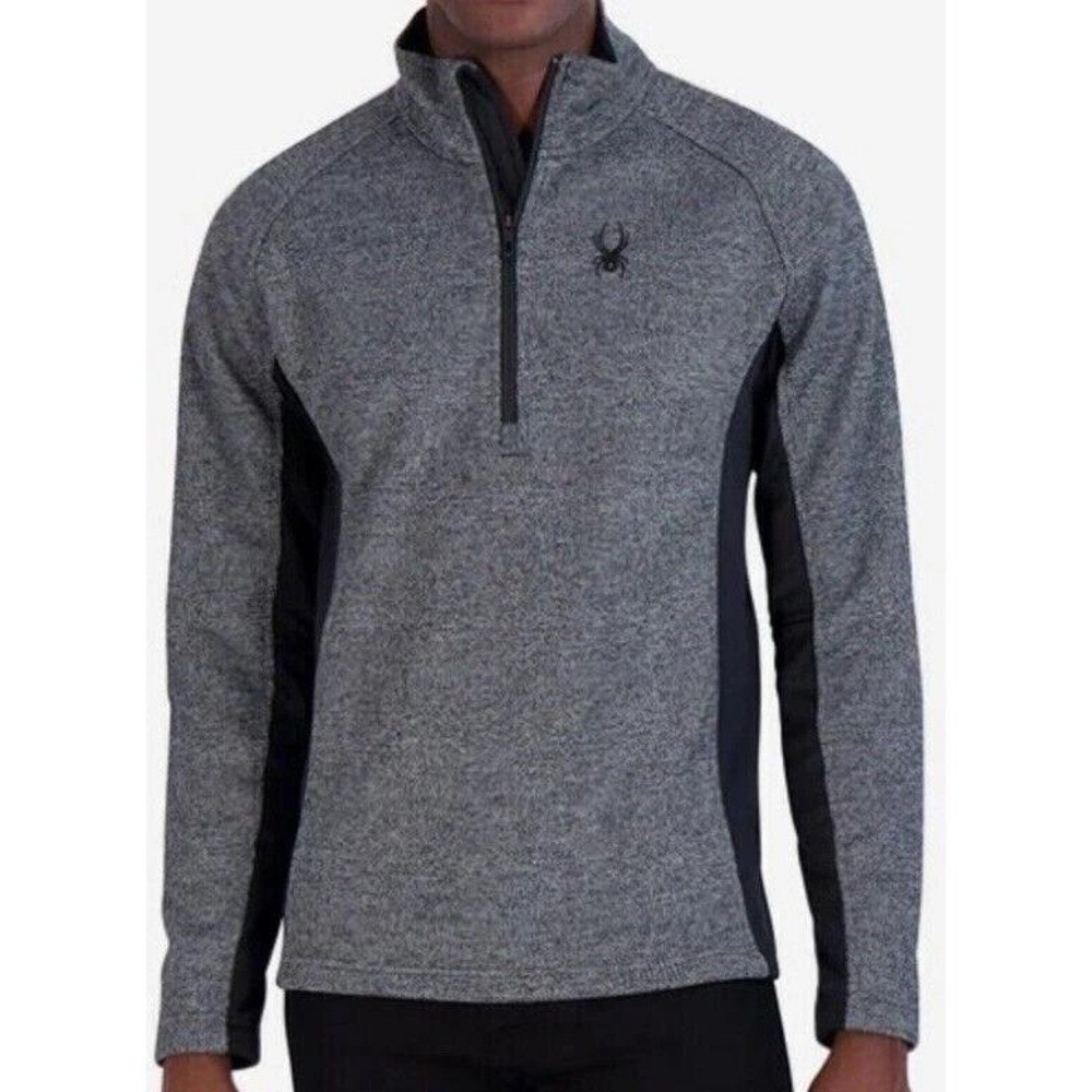 Spyder Men's Gray & Black Activewear Performance Outbound 1/4 Zip Jacket Size M